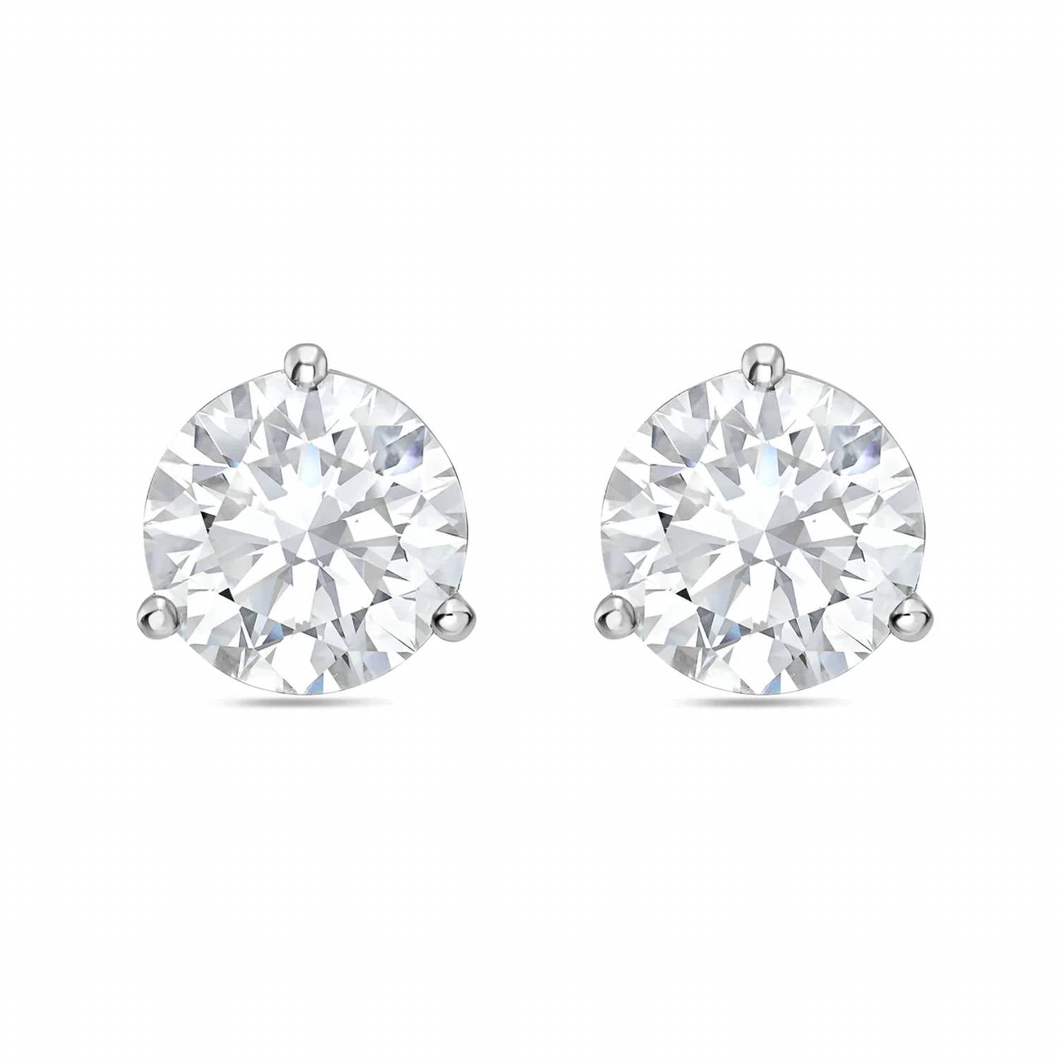 Diana M Jewels - 2.00 Cts Lab Grown Round Diamond Stud Earrings