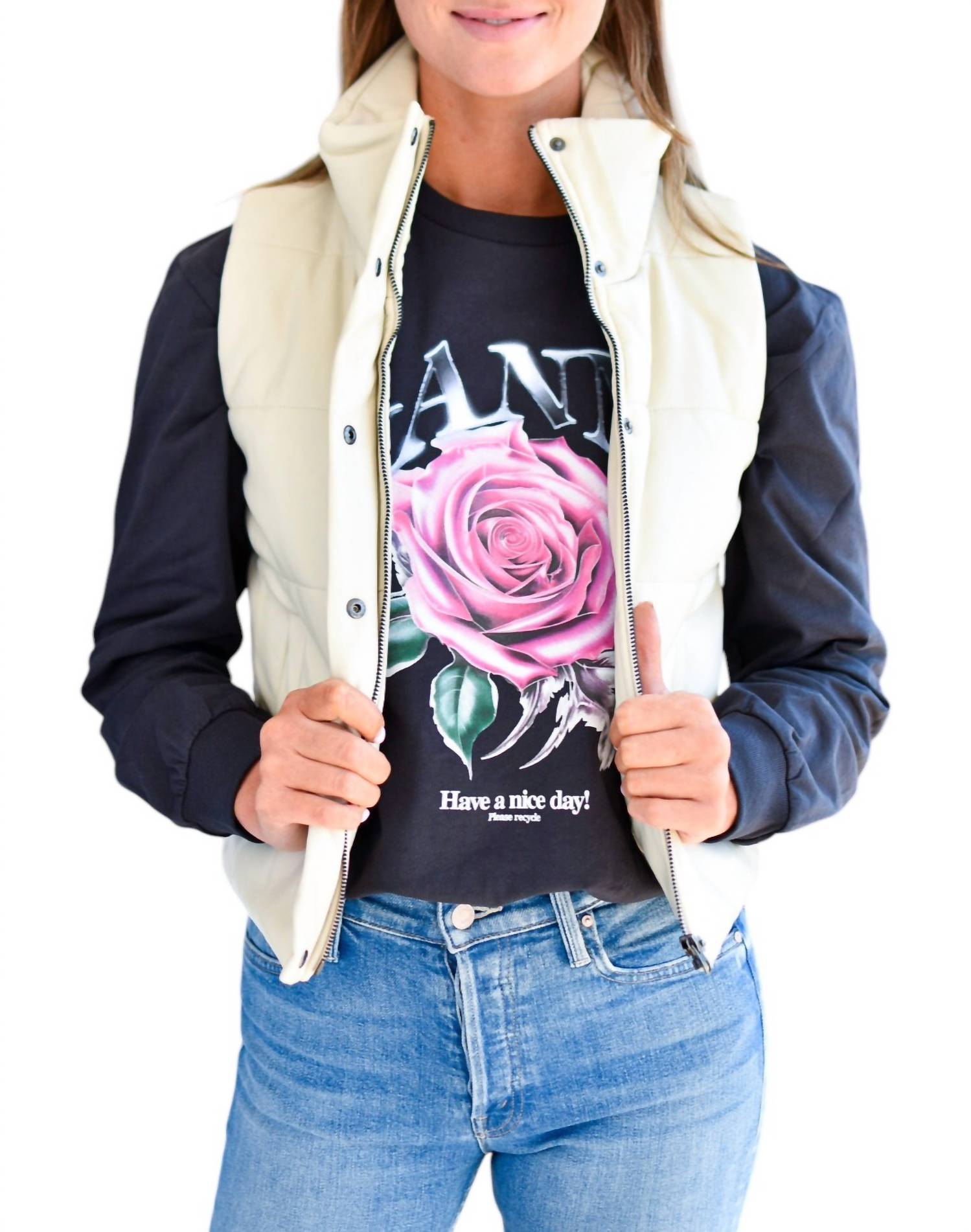 J. Society - Chevron Quilted Vest