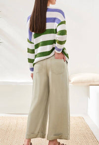 Tribal - Brooke Pleated Wide Leg Pants With Cuffs