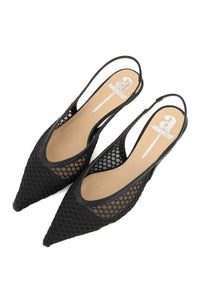 Andrea Women's Mesh Pointed-toe Slingback Pump in black - women's heels - view 4