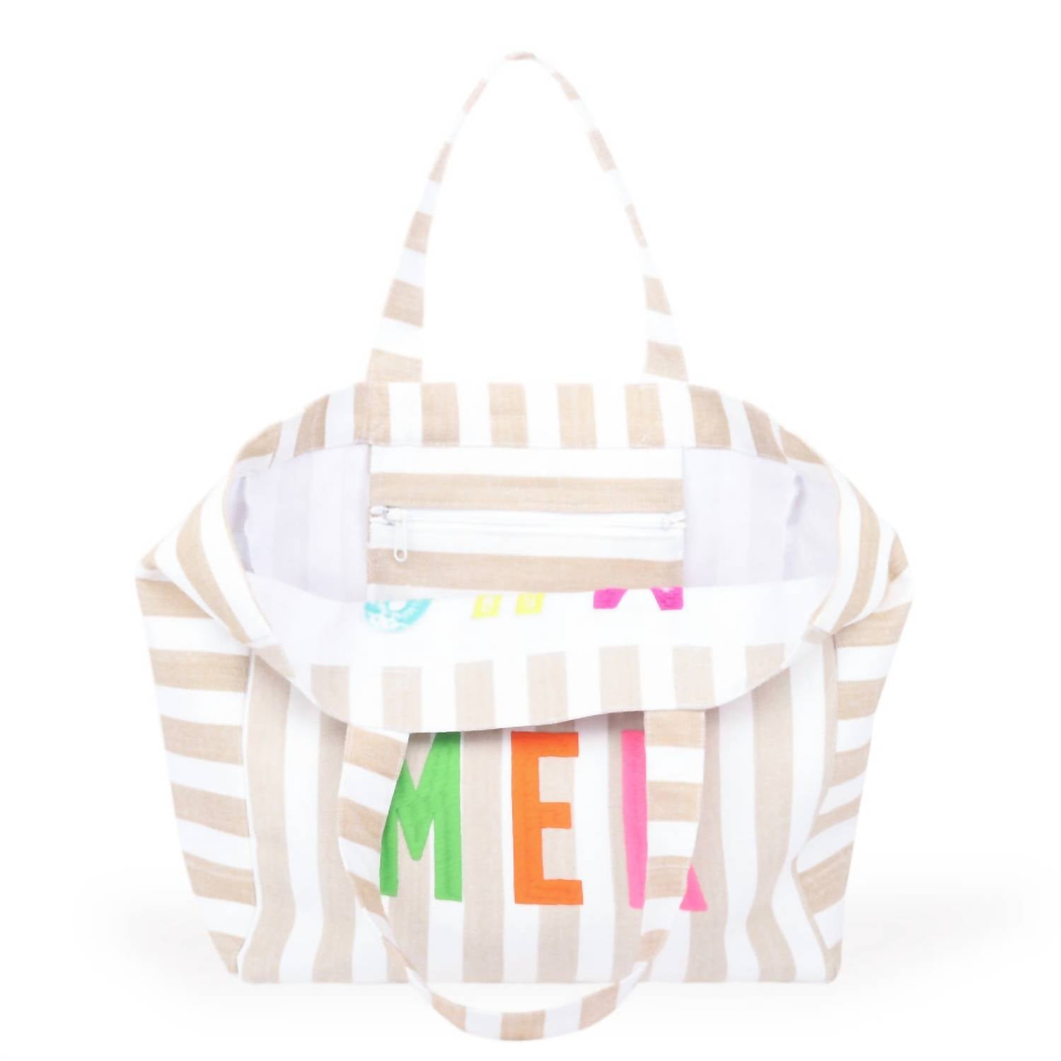 Las Bayadas Women's Paul Embroidered Small Tote Bag in el paul - women's bag - detail view
