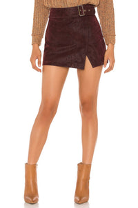Free People Ari Wrap Skirt in wine - women's skirt