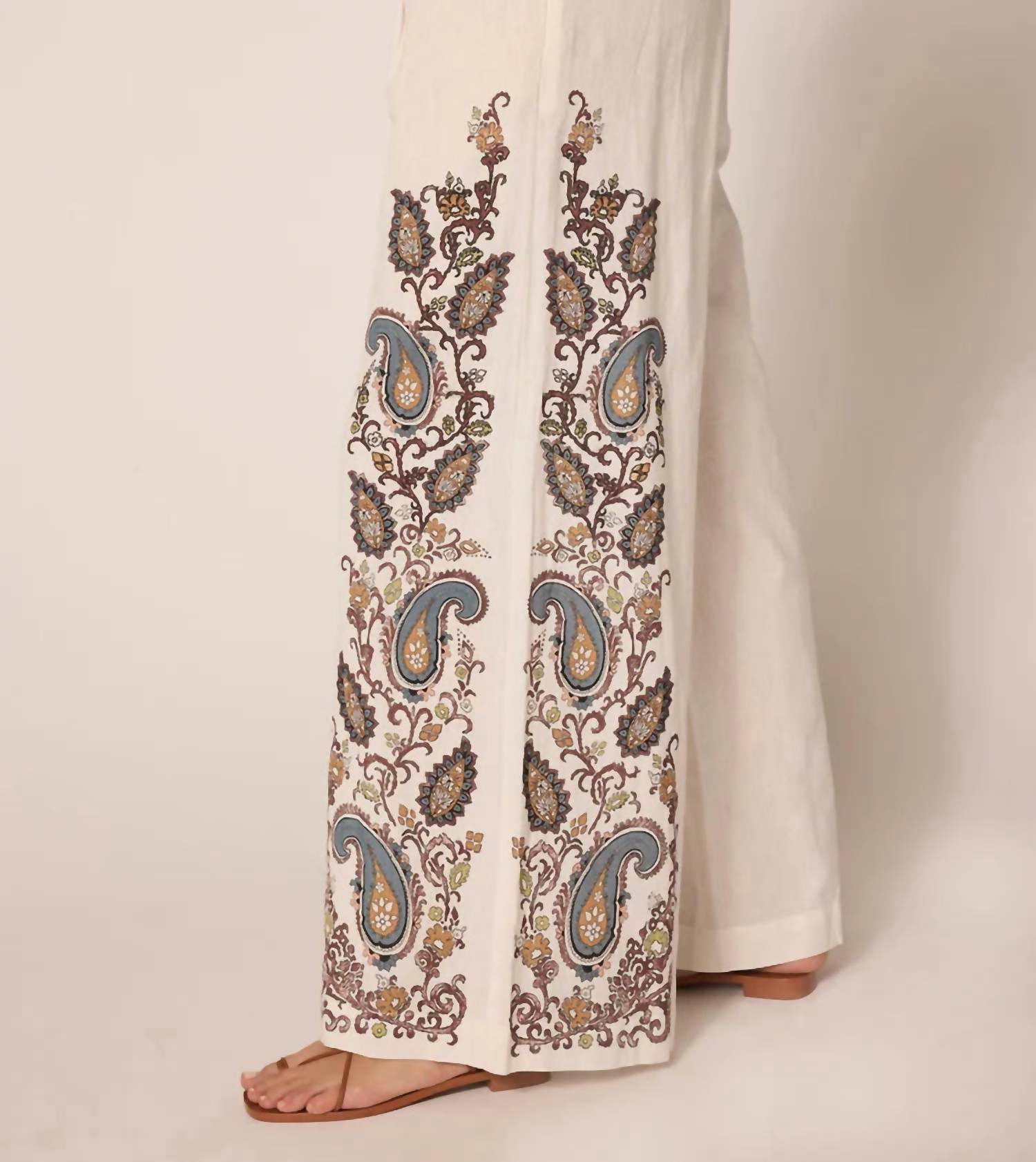 Cleobella Beau Wide Leg Pants in veneto paisley - women's pants - view 4