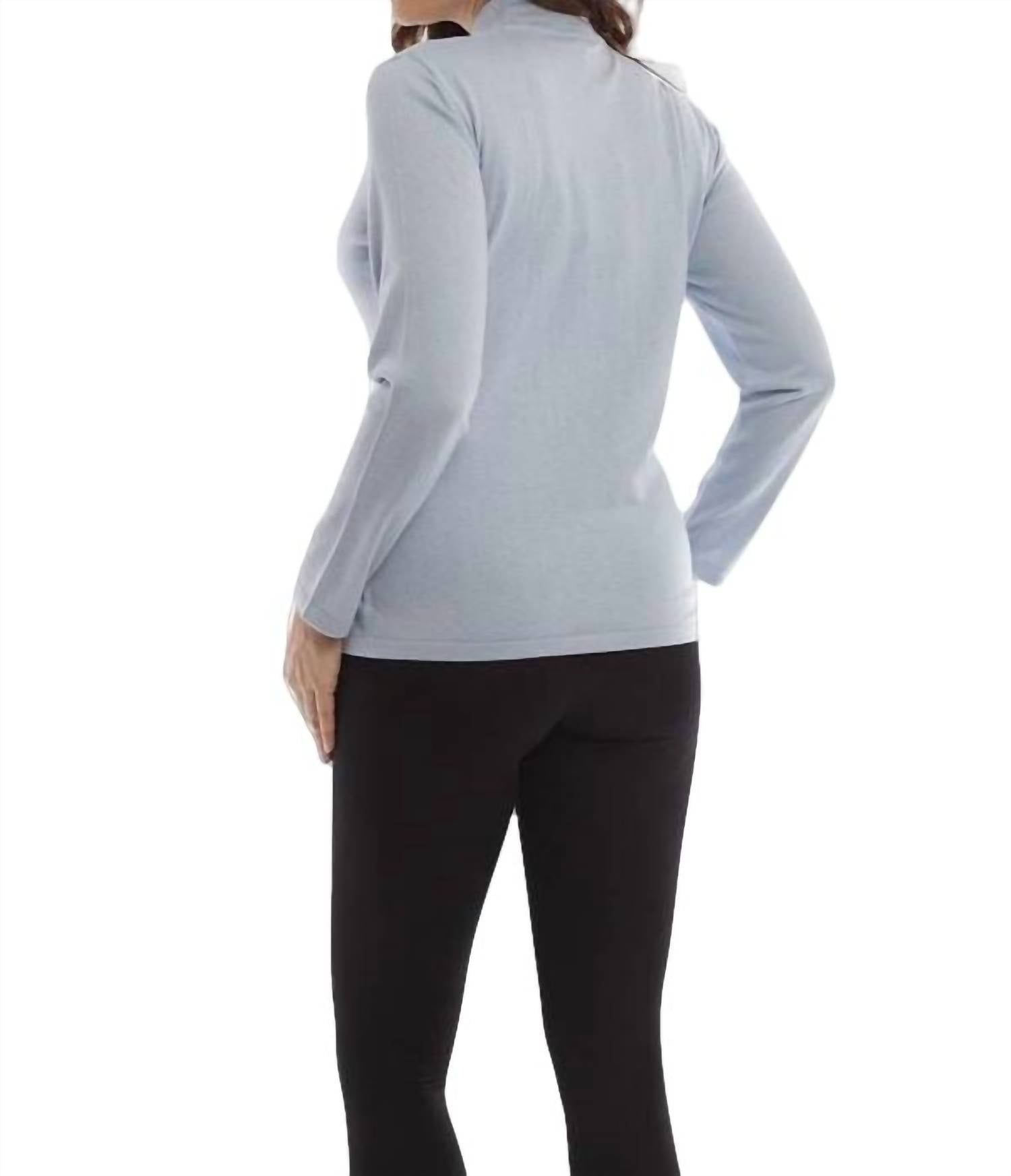 LONG SLEEVE MOCK NECK TOP