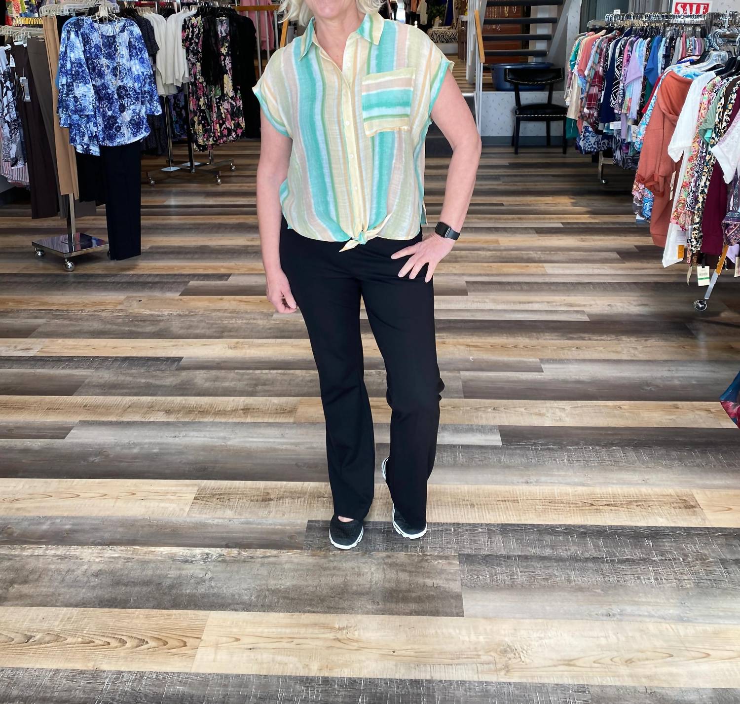 Zac & Rachel - Women's Petite Stripe Top