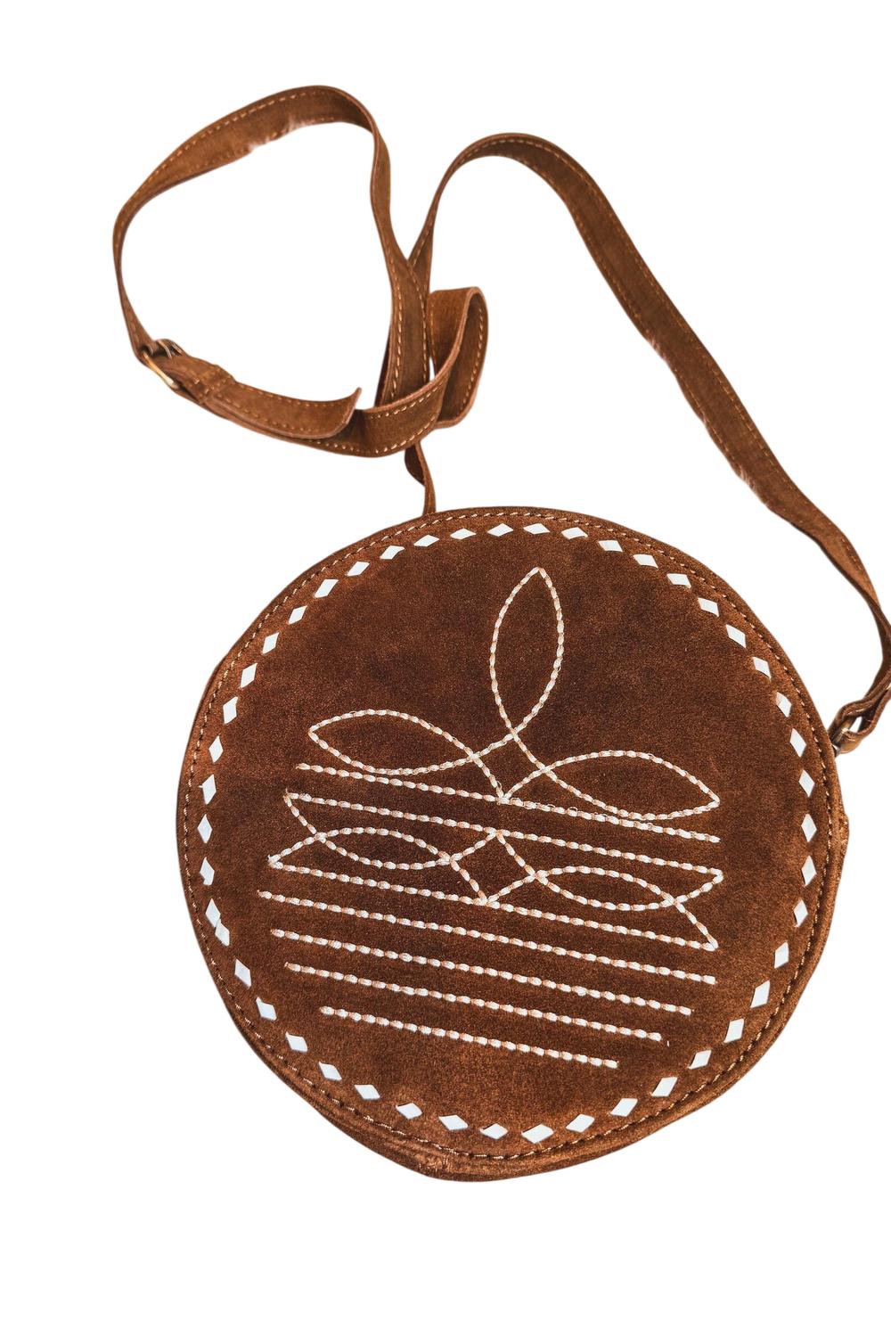 American Darling - Women's Canteen Western Boot Stitch Crossbody Bag
