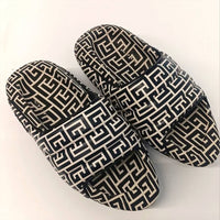 Balmain - Men's Quilted Leather B-it Monogram Sandals