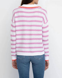 Lisa Todd - Stripescape Polo-collar Sweater