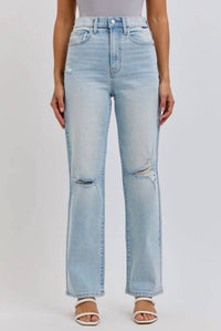 CELLO Super High Rise Dad Jean in light wash - women's jeans