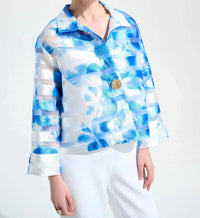 Joseph Ribkoff - Floral Shadow Stripe Jacket