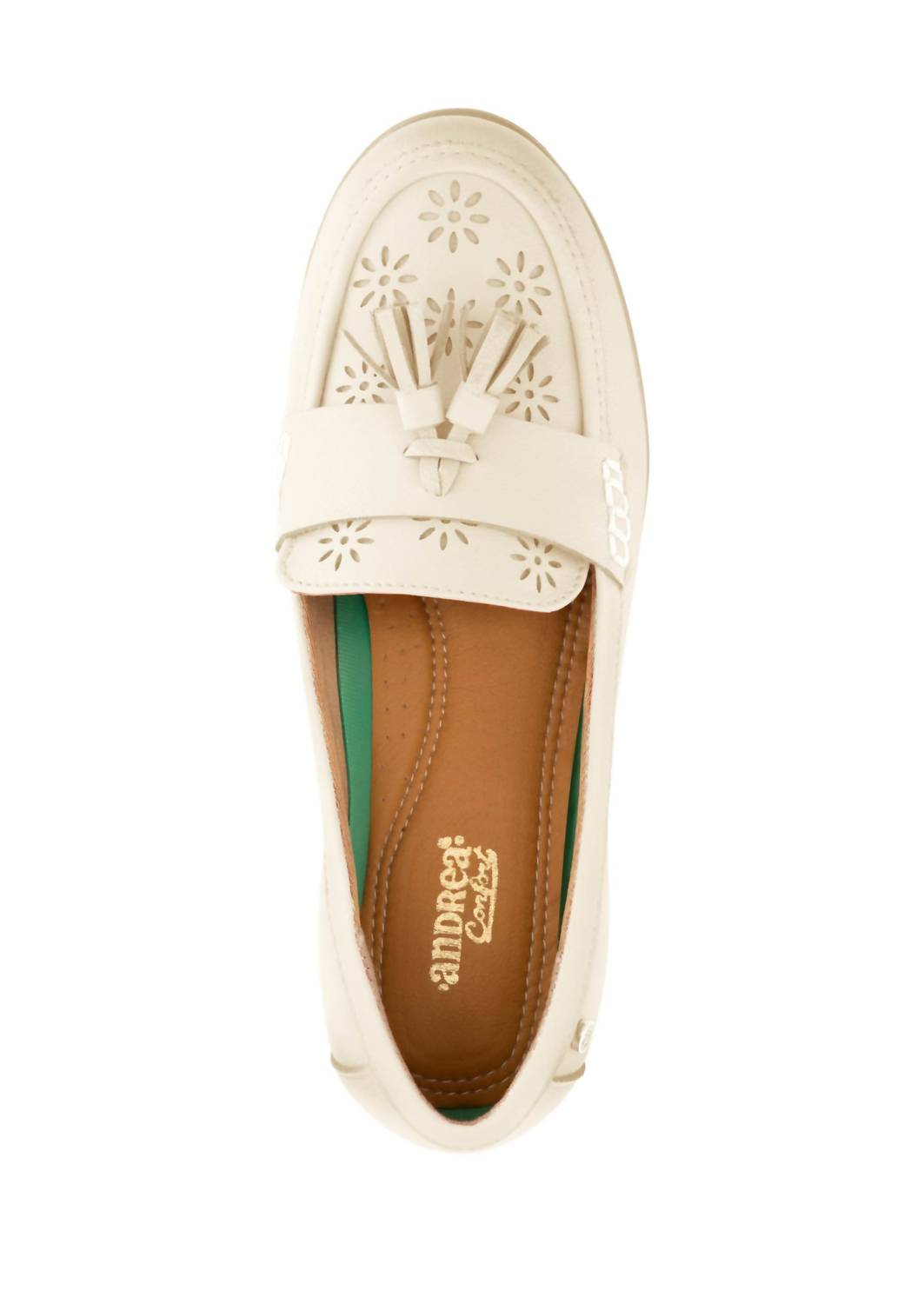 Andrea Women's Tassel Detail Loafer in beige - women's flats - alternate view