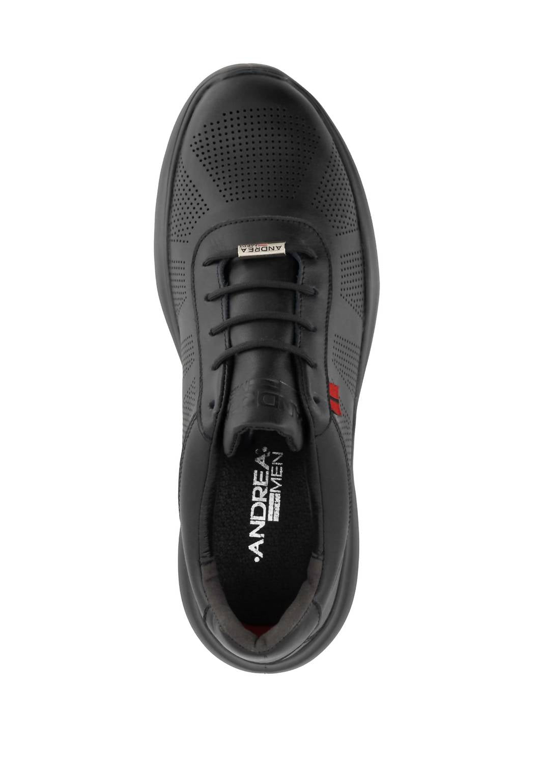 Andrea Men's Leather Upper Rubber Sole Oxford Shoes in black - men's shoe - alternate view