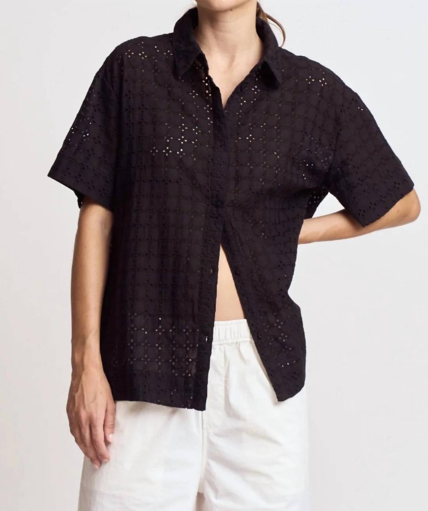 Grade & Gather - Short Sleeve Eyelet Top
