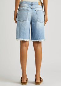Free People - Big Sur Coast Distressed Denim Shorts