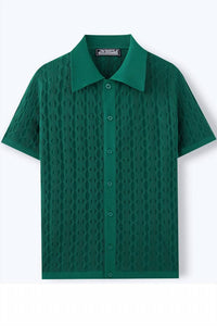 Marina Threads - Cable Button Up Polo Shirt