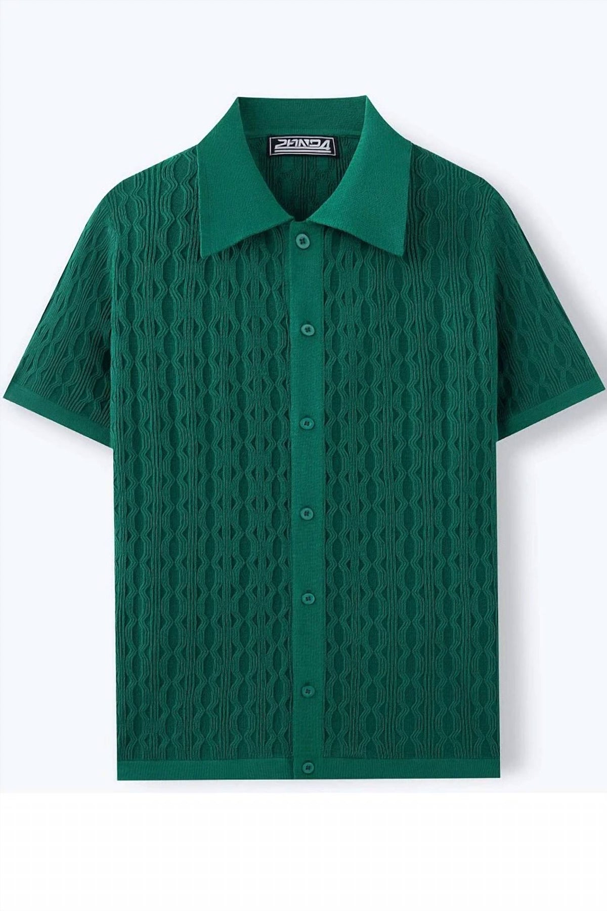 Marina Threads - Cable Button Up Polo Shirt