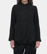 Baci - Striped Buttoned Long Sleeve Jacket