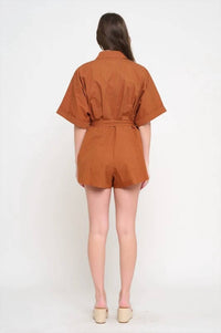 Meet Me In Santorini - Ridge Dolman Short Sleeves Romper