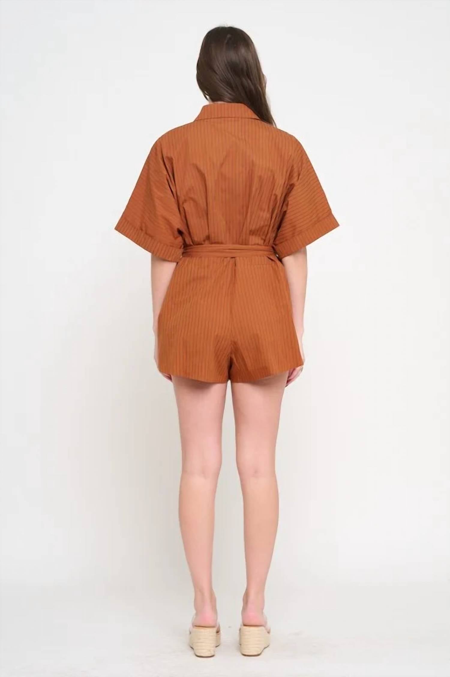 Meet Me In Santorini - Ridge Dolman Short Sleeves Romper