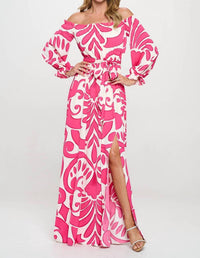 Ricarica - Printed Off Shoulder Maxi Dress