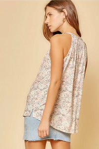 Andree By Unit - Floral Embroidered Sleeveless Top