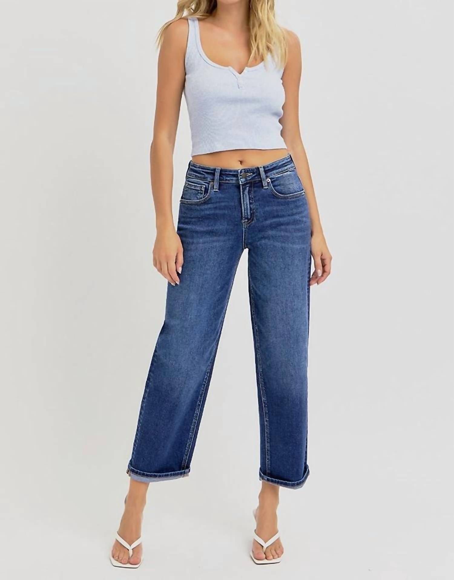 Risen - Jolene High Rise Boyfriend Tapered Jeans