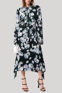 Stella Mccartney - Floral Long-sleeve Mesh Midi Dress