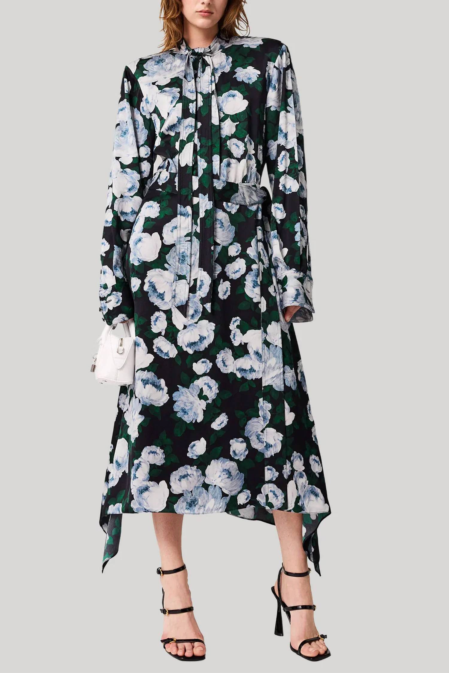 Stella Mccartney - Floral Long-sleeve Mesh Midi Dress