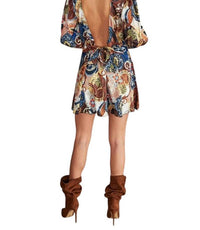 Venti6 - Sofia Paisley Open Back Dress