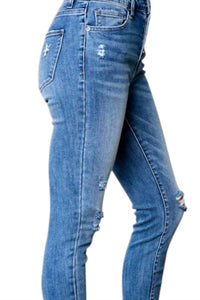 Tnr - Button Front Skinny Jeans