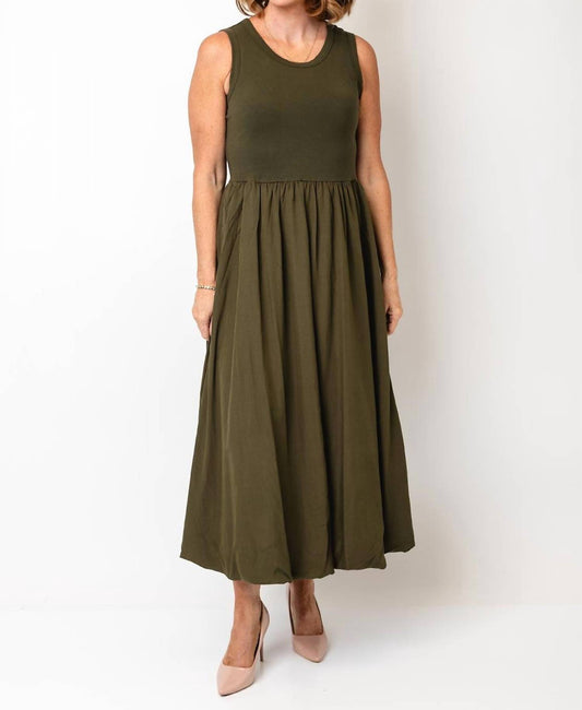 Oui - Gathered Skirt Bubble Hem Maxi Dress