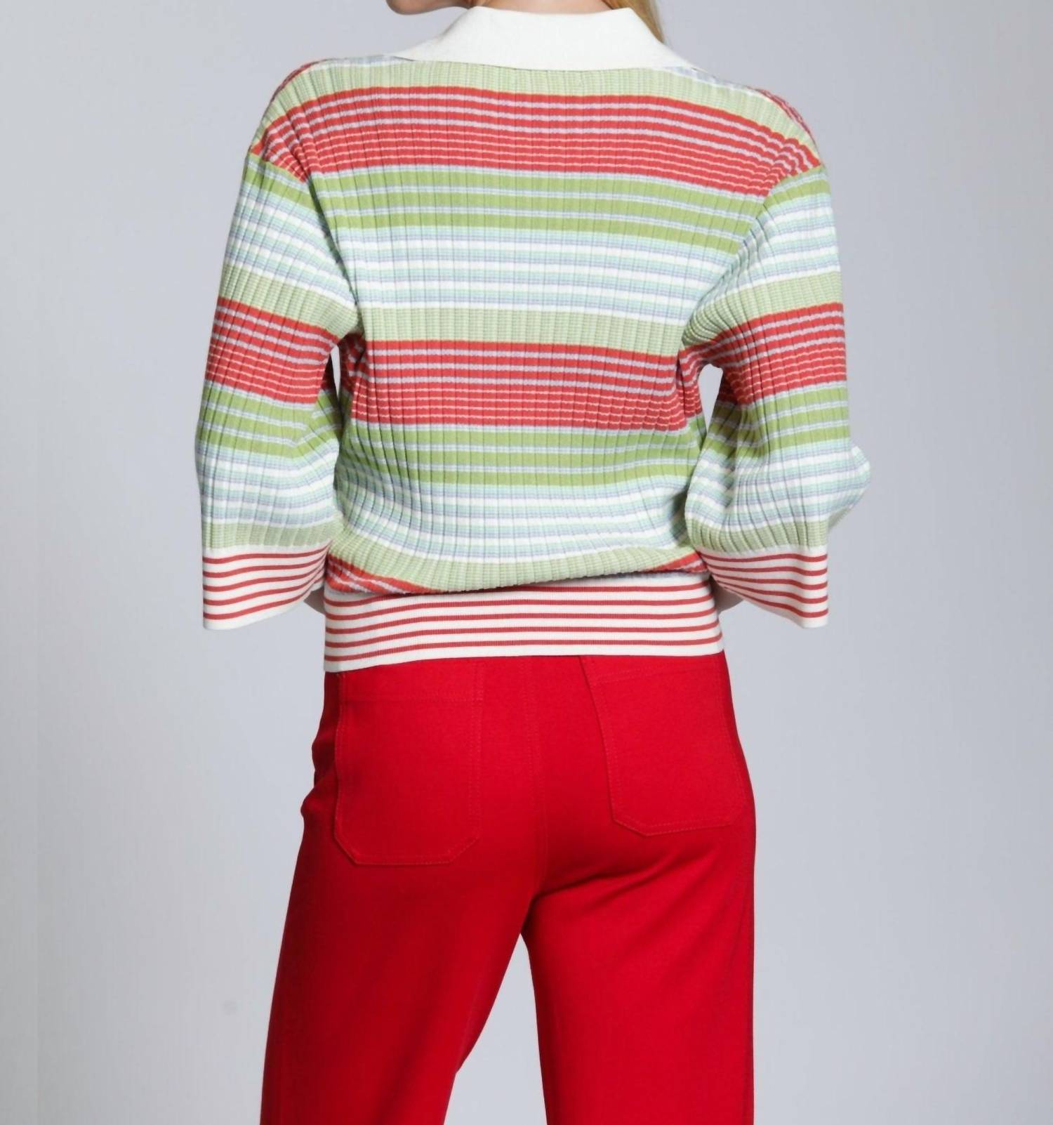 Apny - Ribbed Stripe Polo