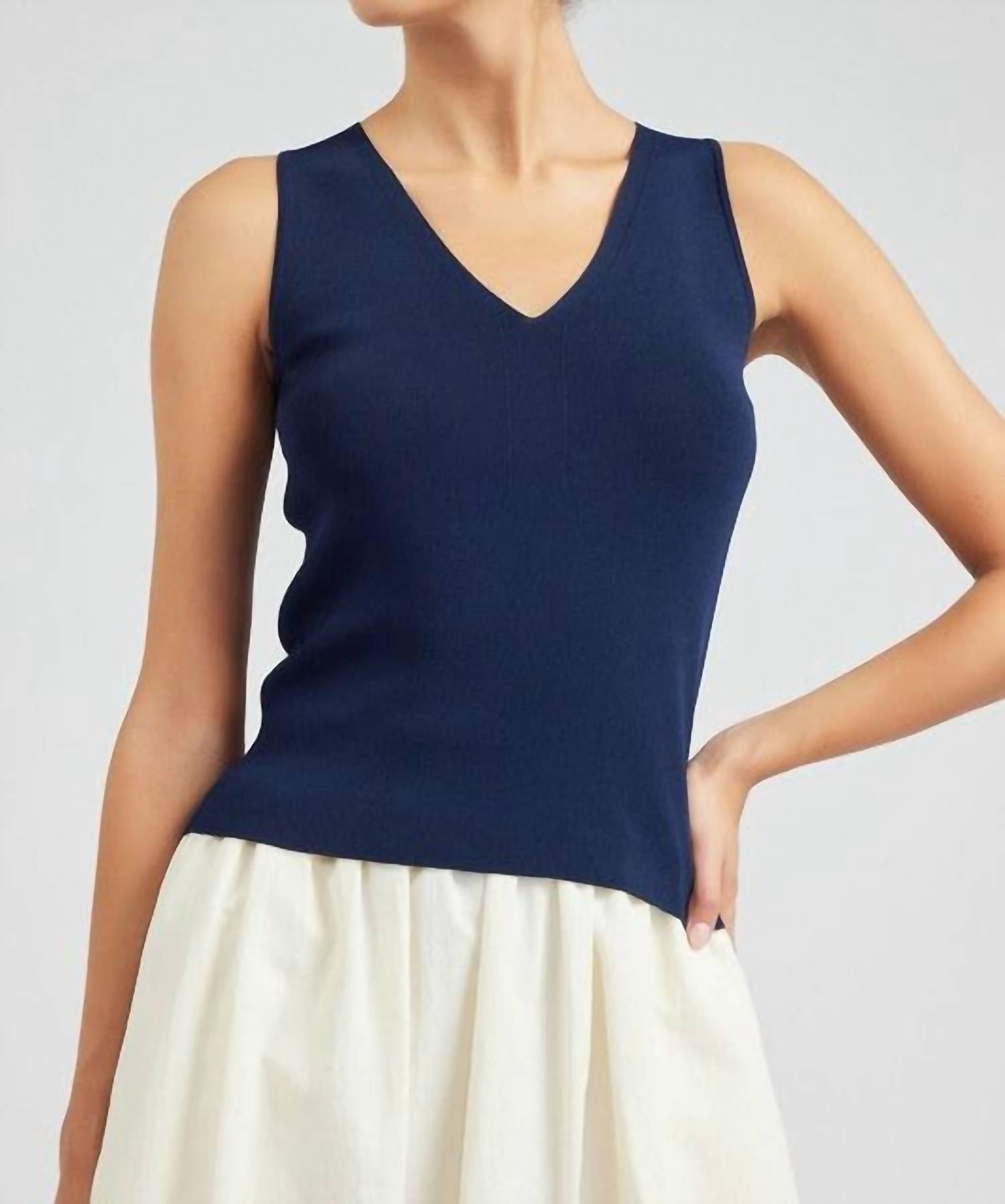 Current Air - Sleeveless V Neck Sweater Tank Top