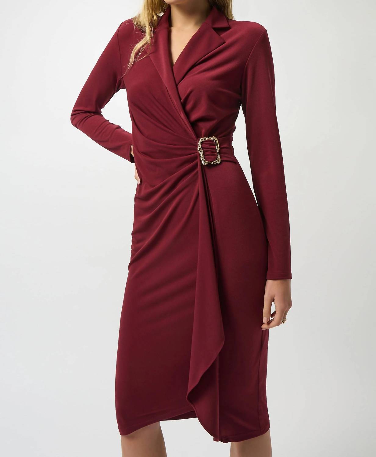 Joseph Ribkoff - Faux Wrap Sheath Dress