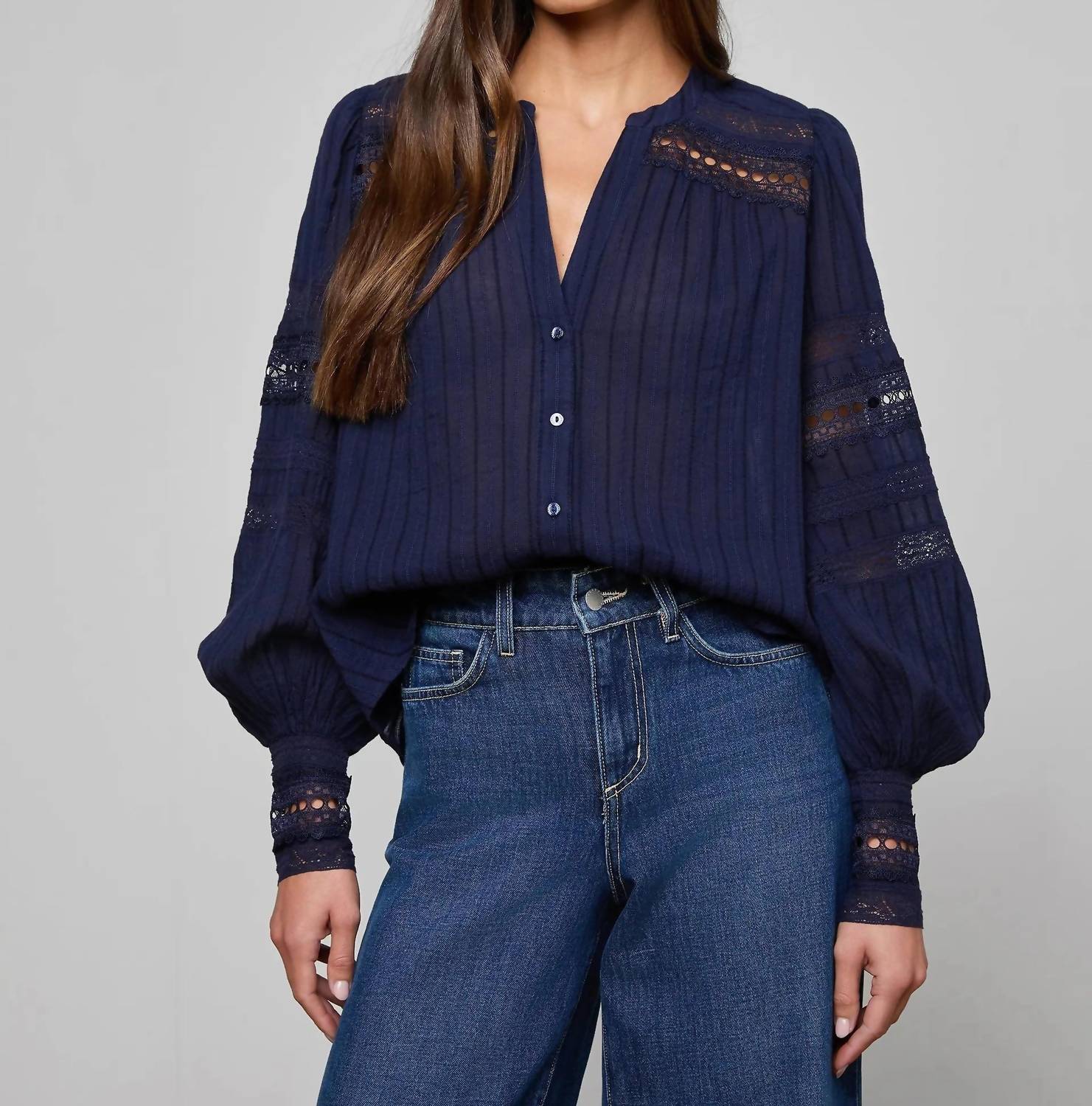 L'Agence - Kiera Trim Blouse