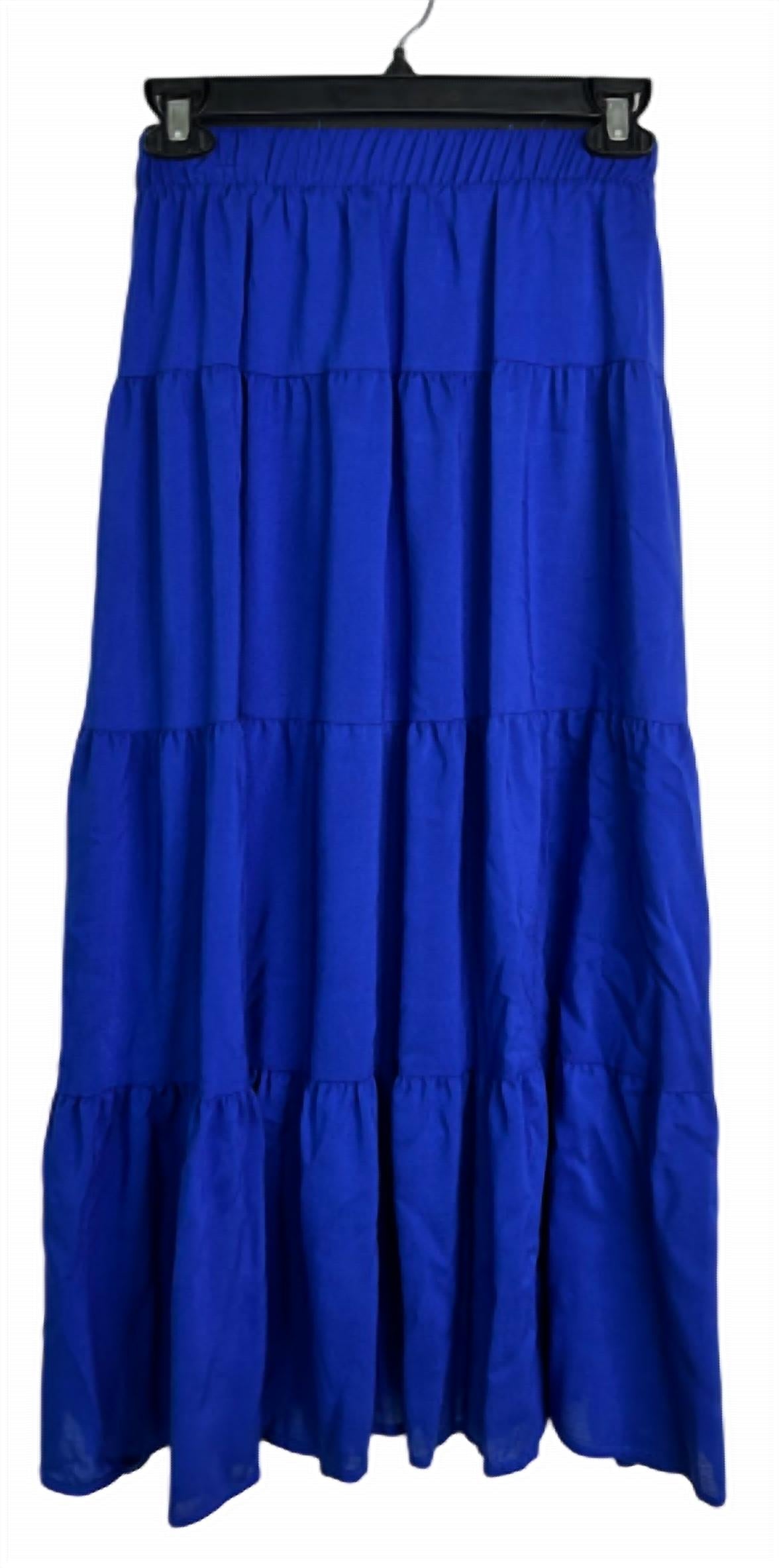 Aqua - Tiered Midi Skirt
