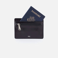 HOBO Women's Euro Slide Card Case in black - men's accessory