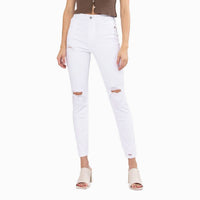 Cello - High Rise Distress Ankle Skinny Jeans