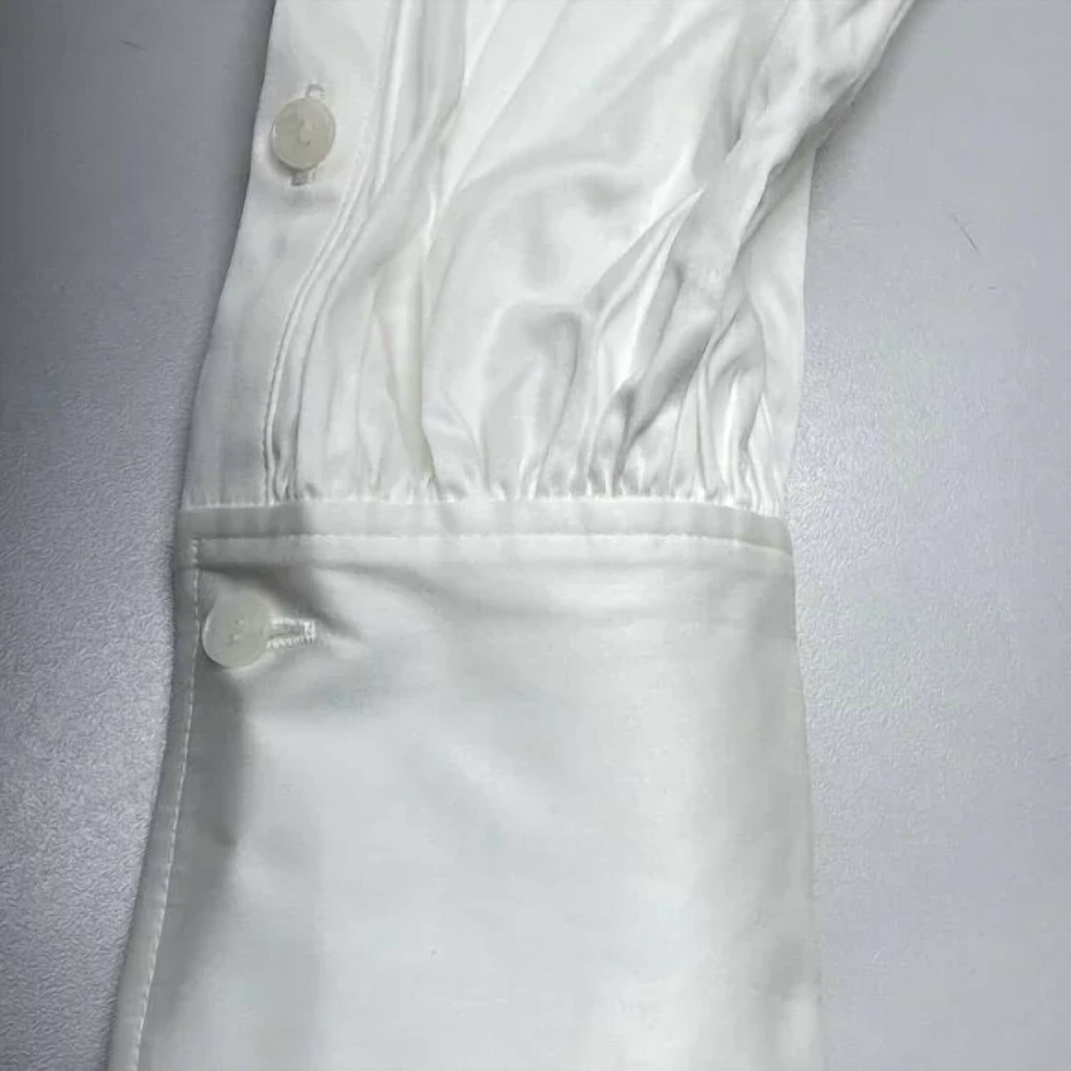 ADEAM Women’s Obi Cutout-shoulder Button-up Top in white - women's blouse - view 5