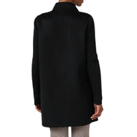 Kinross Rib Sleeve Coat in black - women's jacket - detail view