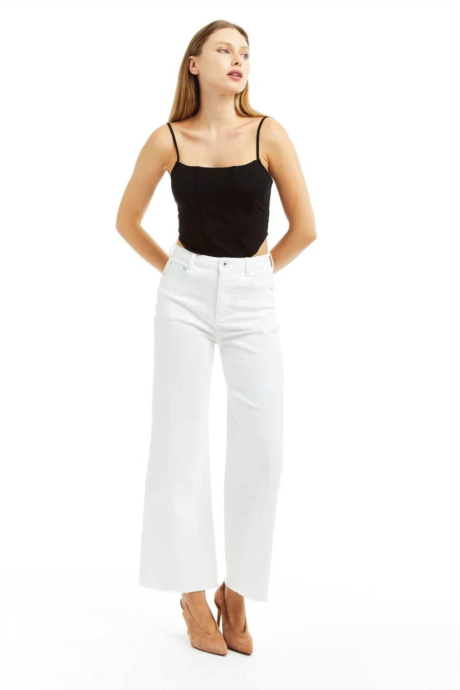 Tractr - Alice Wide Leg Denim Jeans