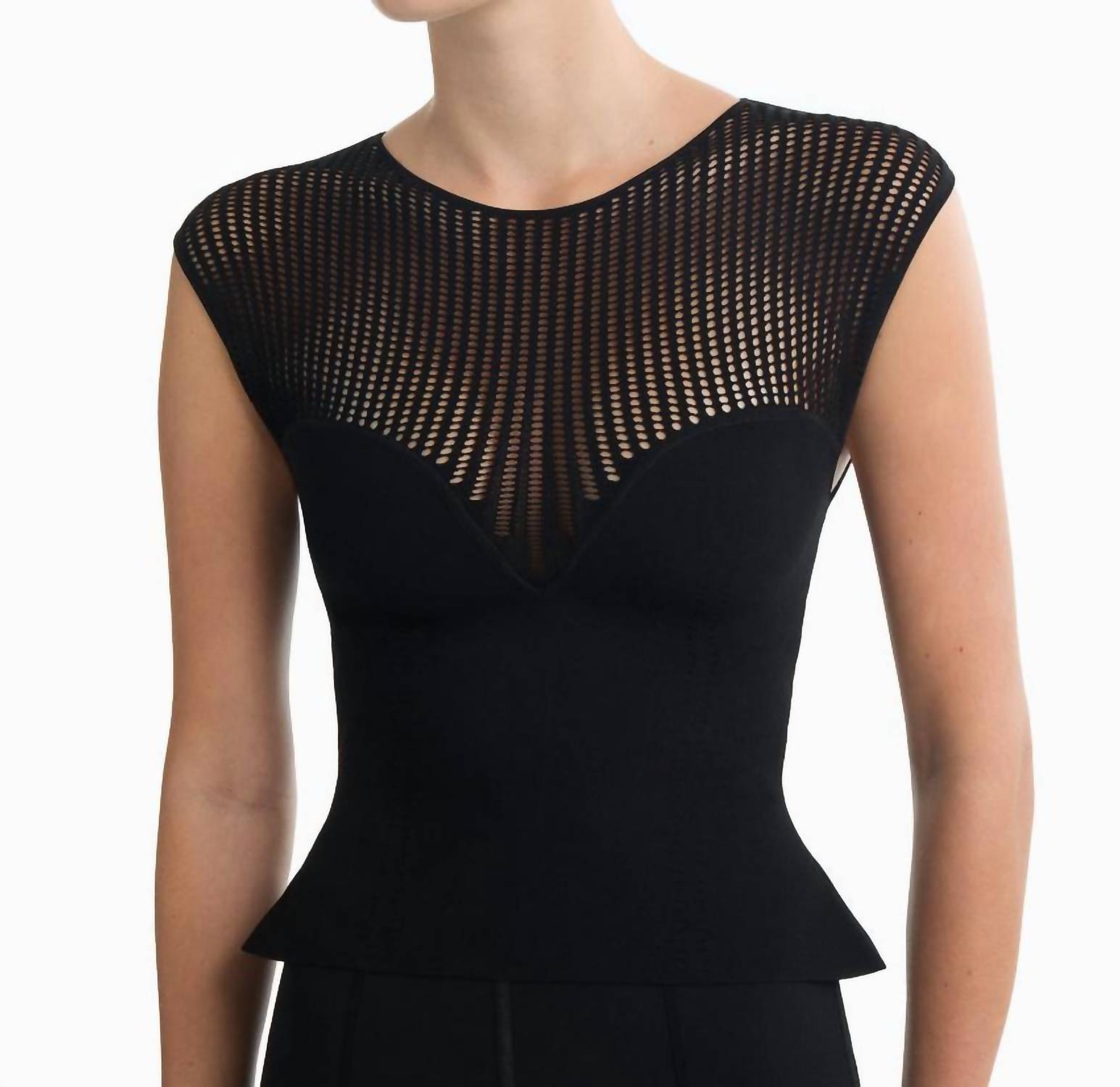 Dodiee Mira Sweetheart Top in black - women's blouse