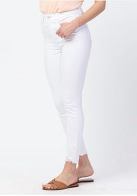 Judy Blue High Waist Skinny Jeans in white - women's jeans - alternate view