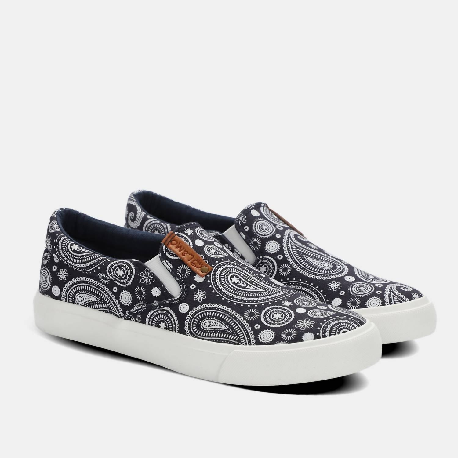 Lamo Women's Classic Piper Exotic Slip-on Shoe in navy paisley - women's sneaker - view 9