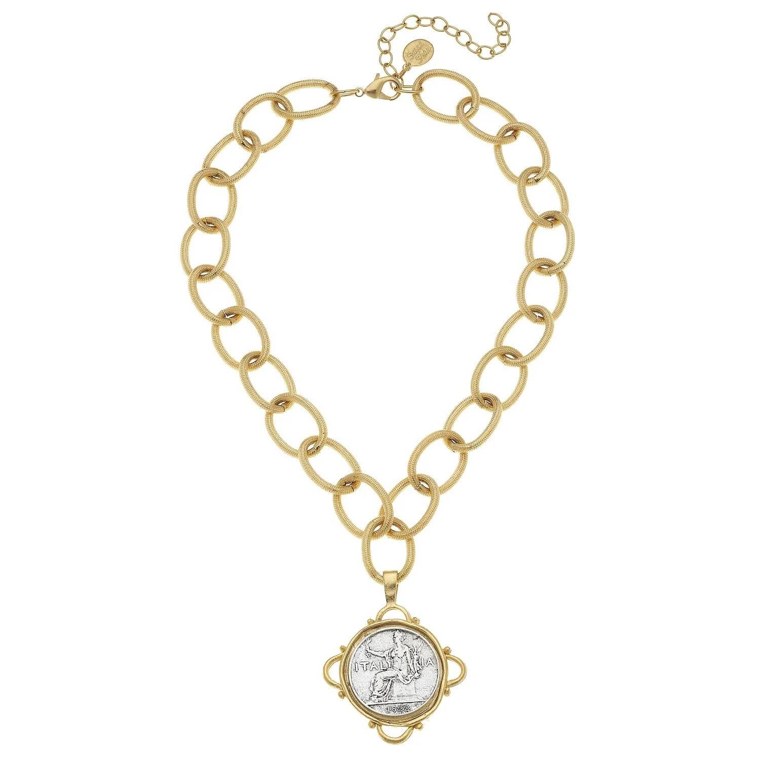 Susan Shaw - Women's Italian Coin Chain Necklace