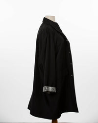 RAINRAPS Raintrench With Detachable Hood Rain Trench Coat in black - women's jacket - view 4