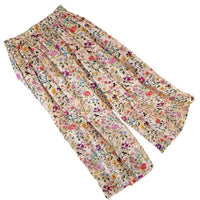Funkyrel - Women's Loose & Cheerful Floral Wide-leg Capris