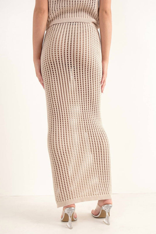 Pretty Garbage - Cove Crochet Maxi Skirt