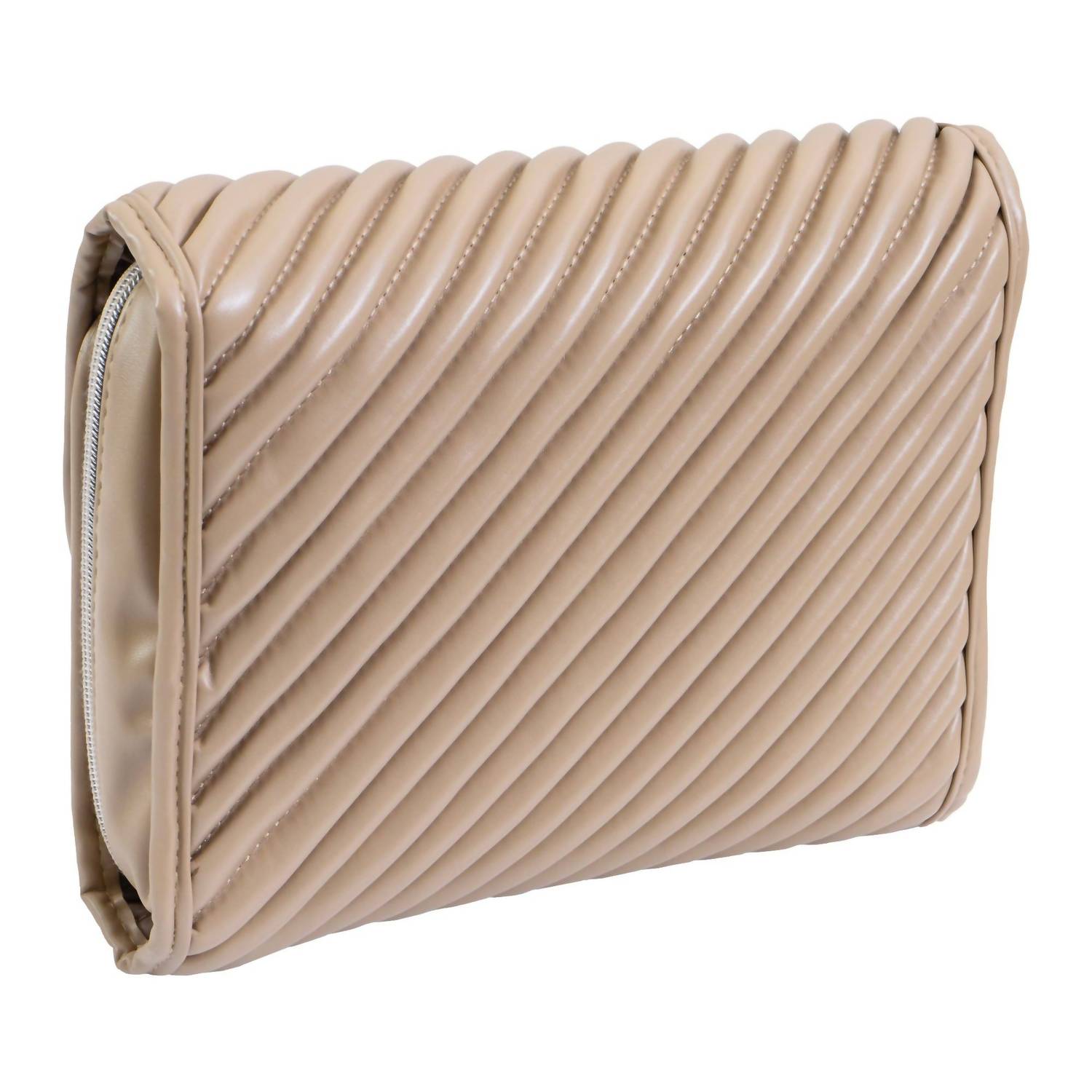 Joan & David - Women's Diagonal Quilted Hanging Toiletry Case