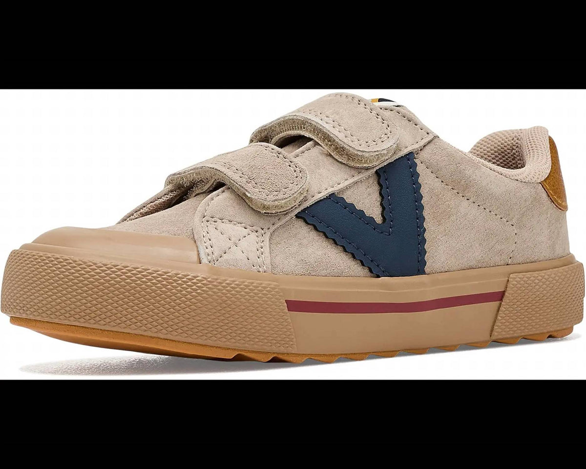 Victoria - Kid's Tribu Wide Fit Split Leather & Contrast Sneakers